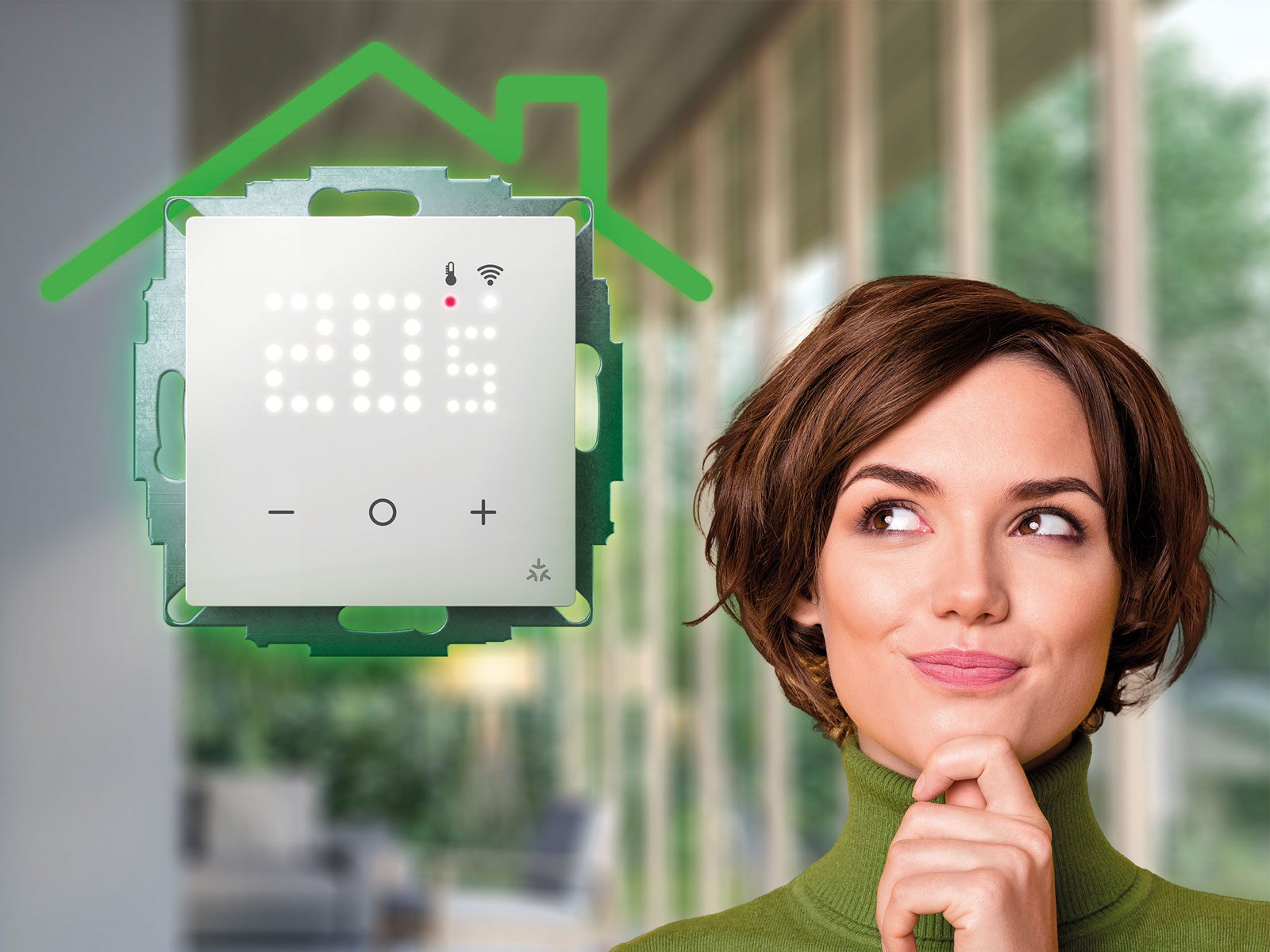 Thermostat Eberle UTE 3800 mit AluPro 140 W/m² für Laminat / Klickvinyl