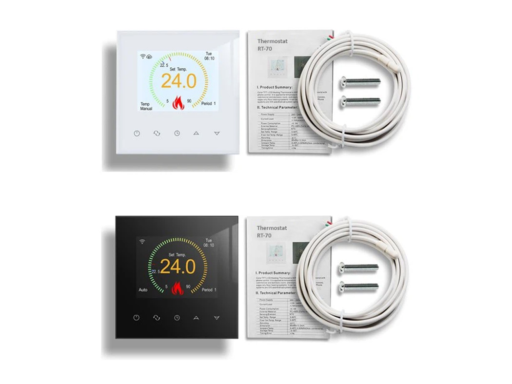Thermostat RT-70 WIFI Touch weiß Tuya Smartlife für elektrische Fußbodenheizung