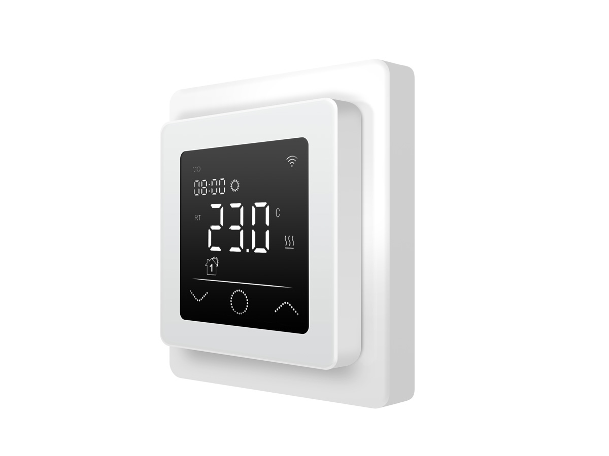 Thermostat RT-63 Wlan weiß mit FENIX Ecofloor 200 W/m² elektrischer Heizmatte für Fliesen - Tuya Smartlife App