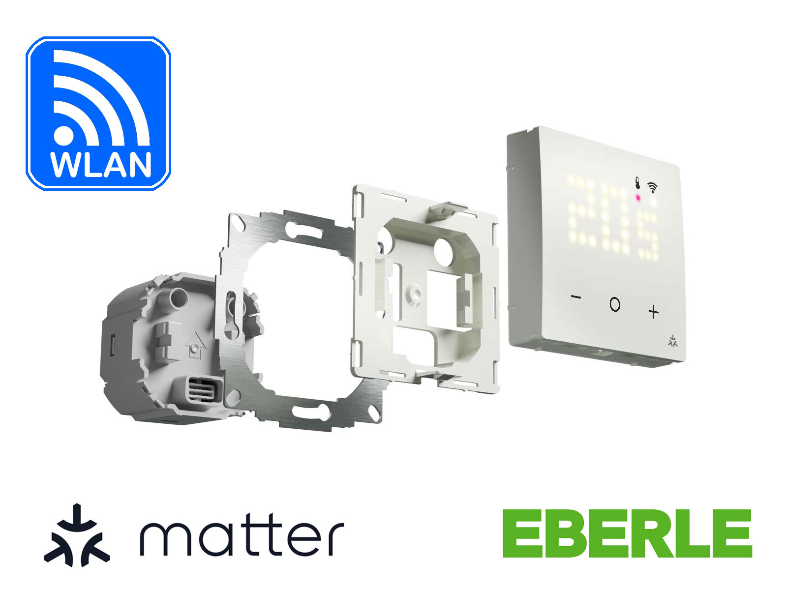 Thermostat Eberle UTE 3800 mit AluPro 140 W/m² für Laminat / Klickvinyl