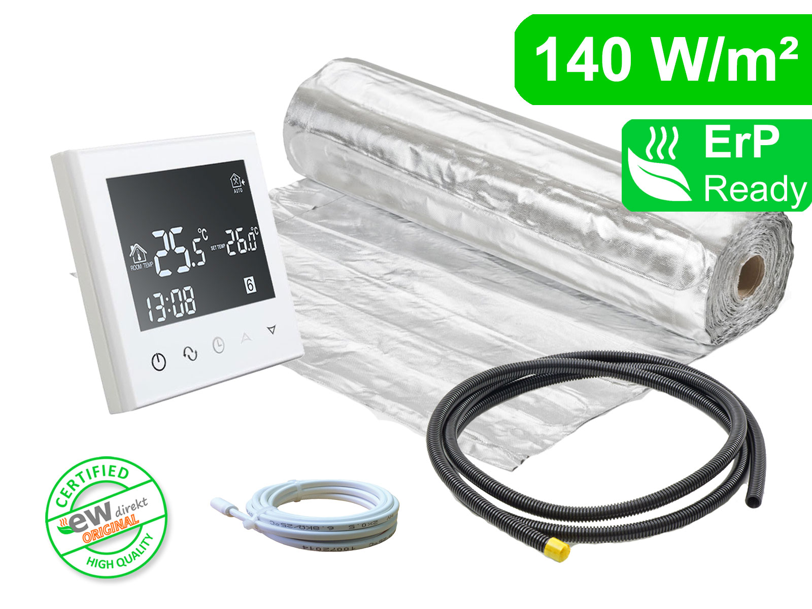 Thermostat RT-50 mit AluPro 140 W/m² für Laminat / Klickvinyl