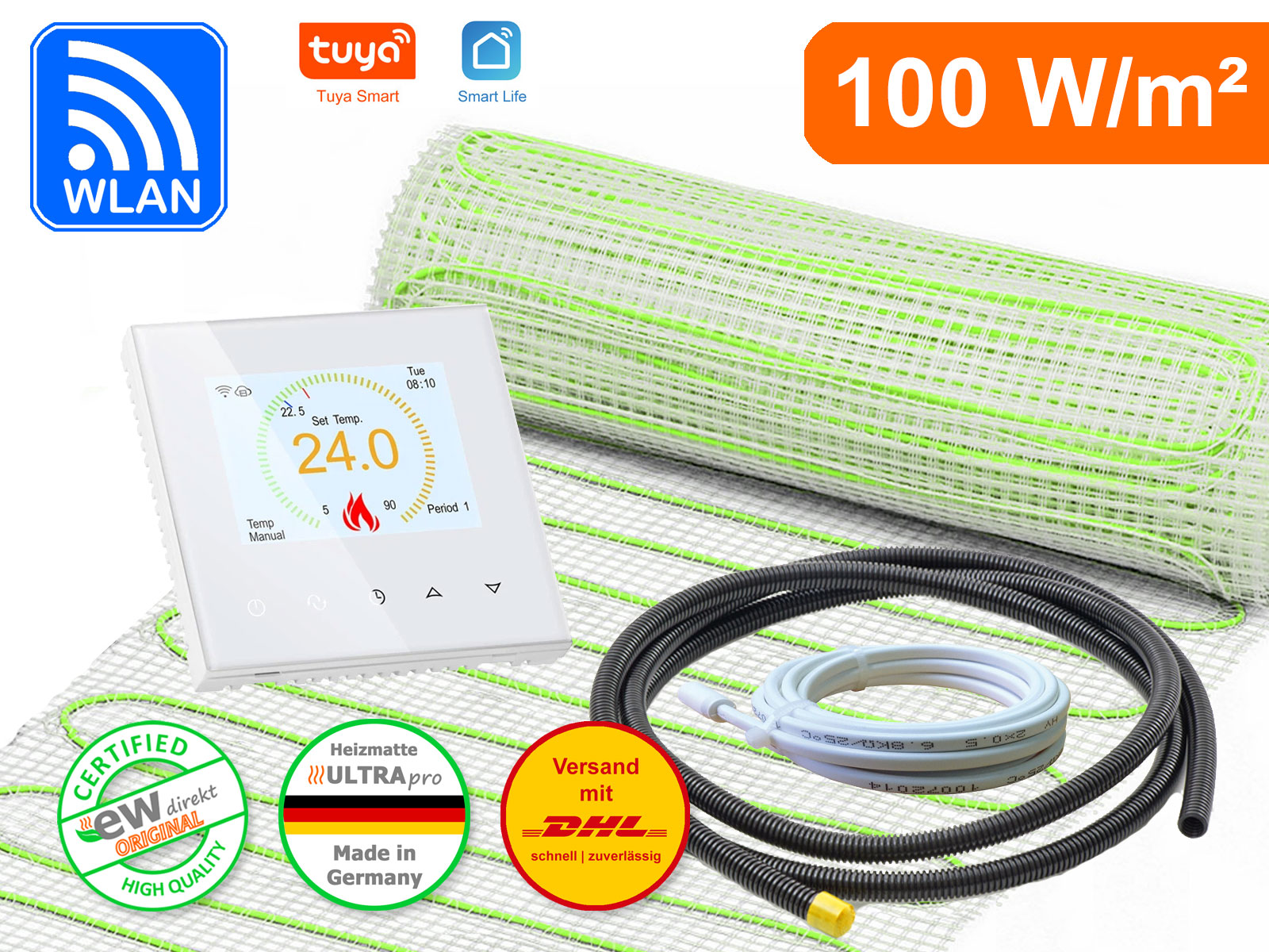 Thermostat RT-65 Wlan mit elektrische Fußbodenheizung UltraPro 100