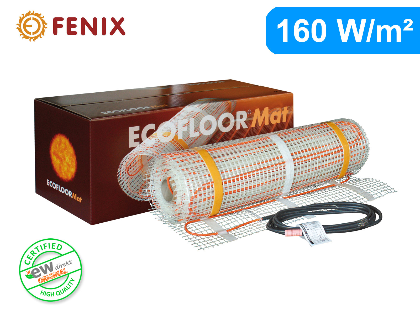 ecofloor-160 Fenix Ecofloor elektrische Heizmatte für Fliesen 160 W/m²
