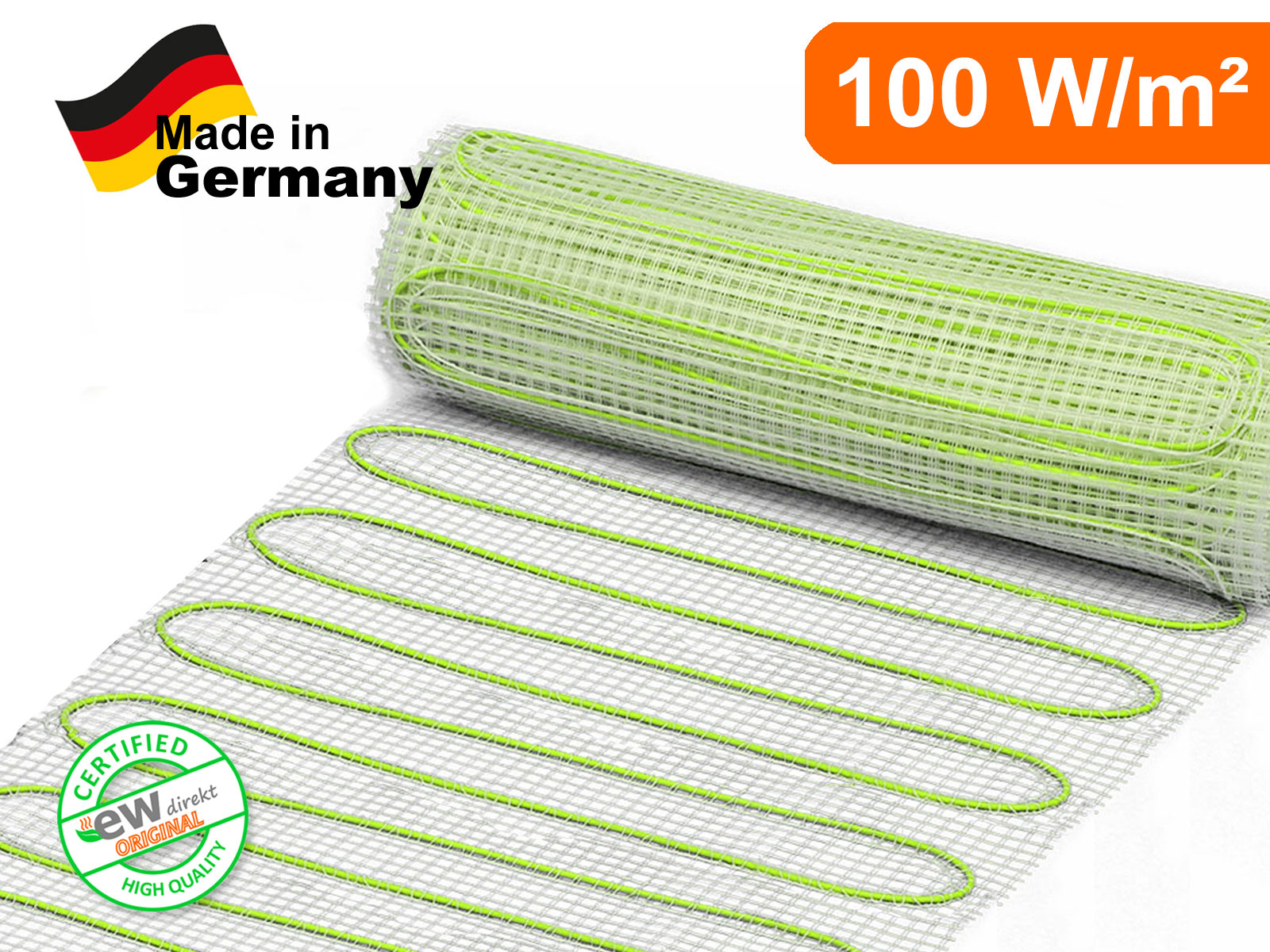 ultrapro-100 Elektrische Heizmatte UltraPro für Fliesen 100 W/m²