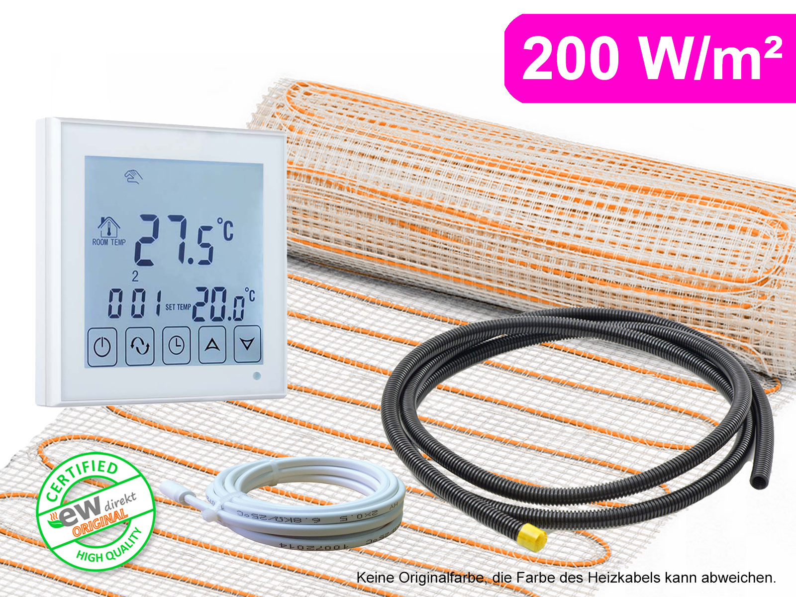 ultrapro-200-RT-45w-1 Thermostat RT-45 mit elektrische Fußbodenheizung UltraPro 200 für Fliesen
